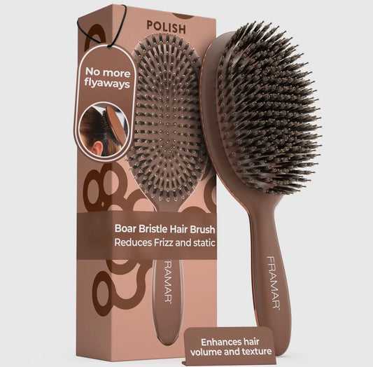 FRAMAR Brown boar bristle brush